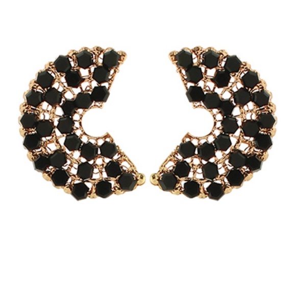 Beaded Glass Open Hoops - Picture 1 of 2